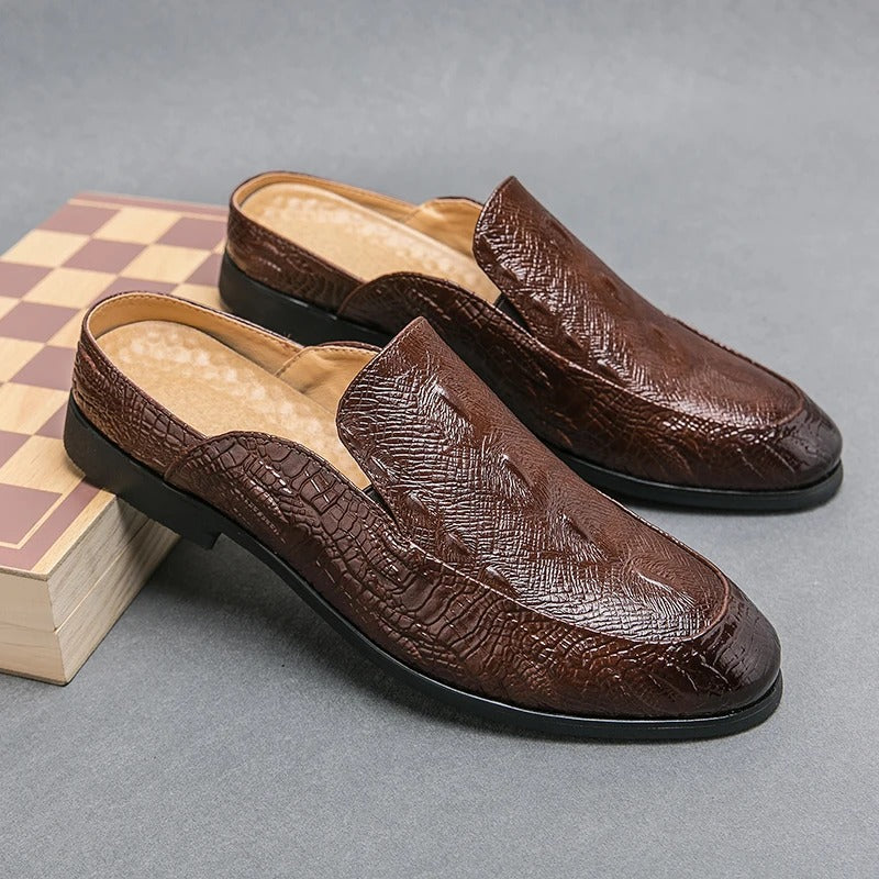 Chaussures habillées élégantes à imprimé crocodile