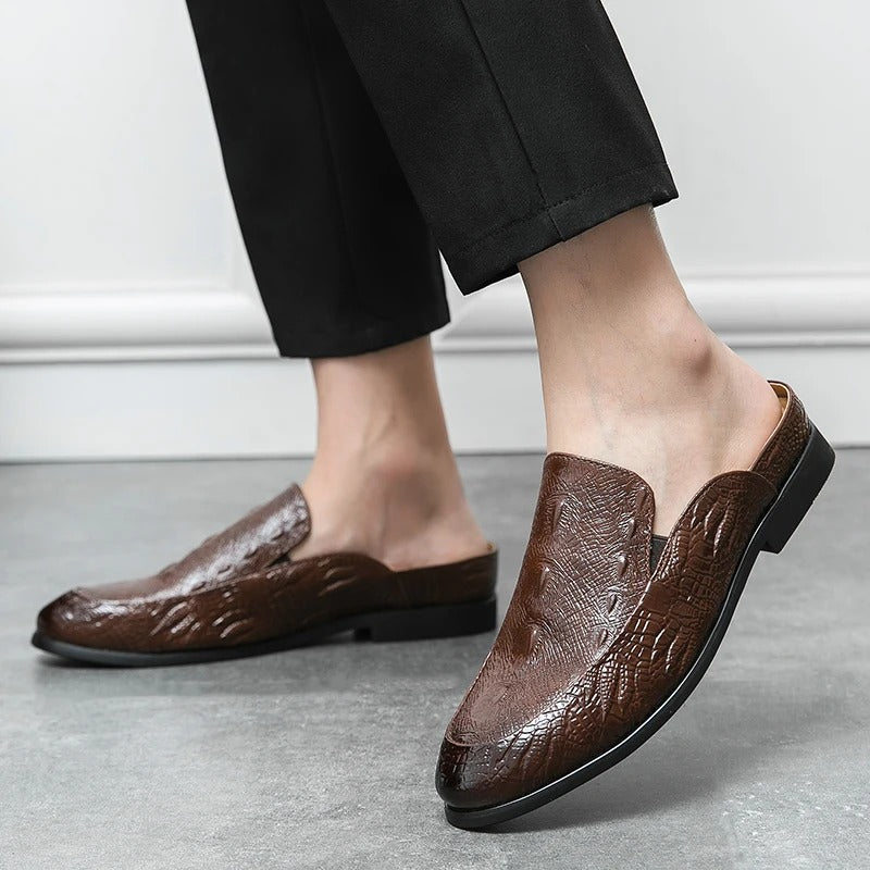 Chaussures habillées élégantes à imprimé crocodile