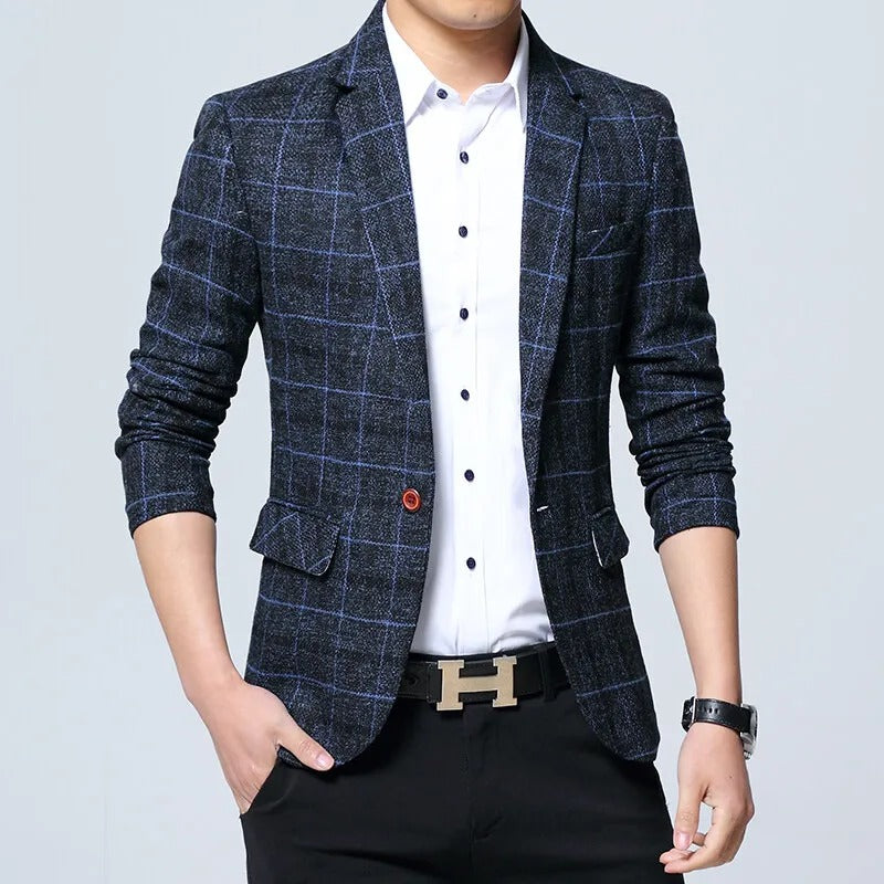 Blazer élégant à carreaux