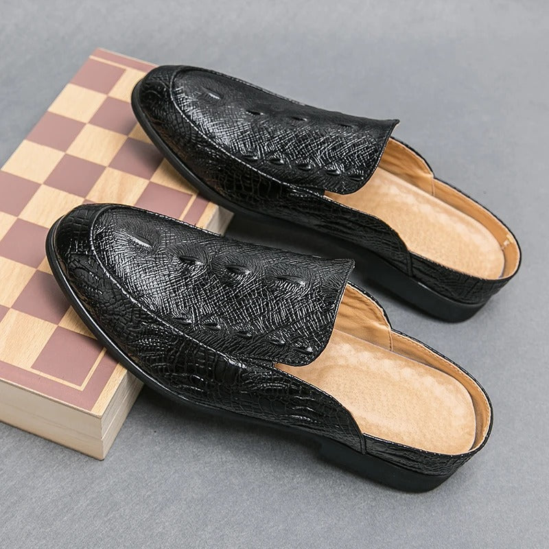 Chaussures habillées élégantes à imprimé crocodile
