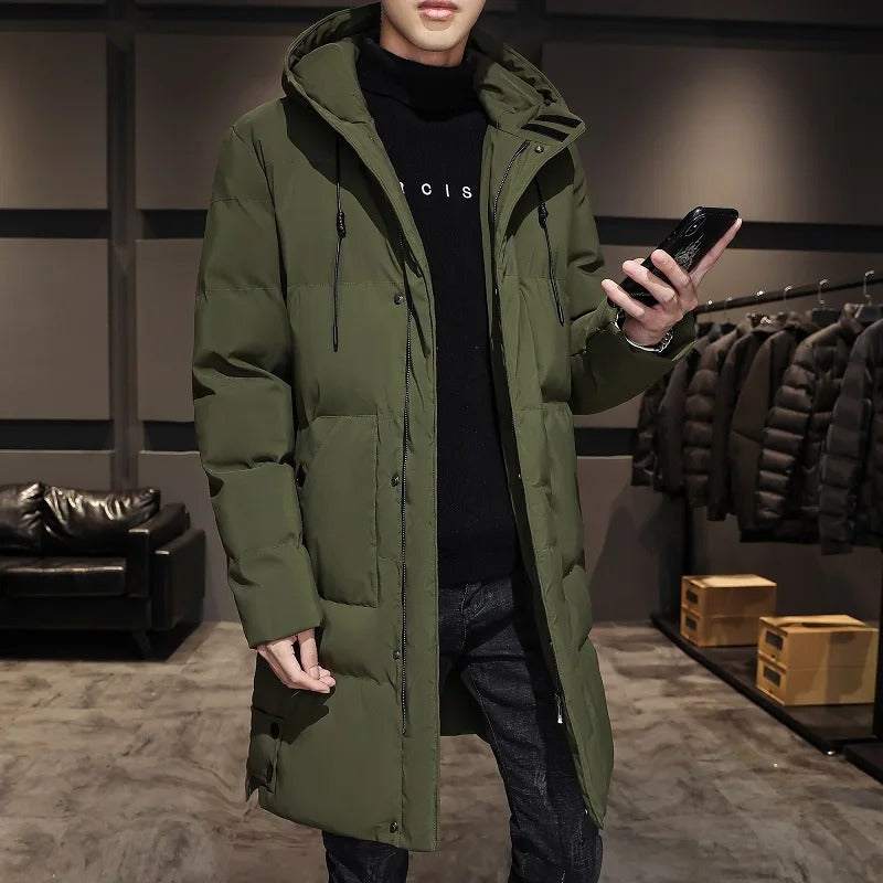 Veste d'hiver longue et élégante