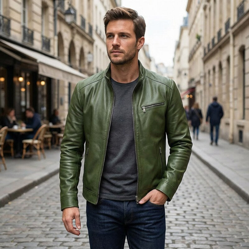 Veste en cuir vintage