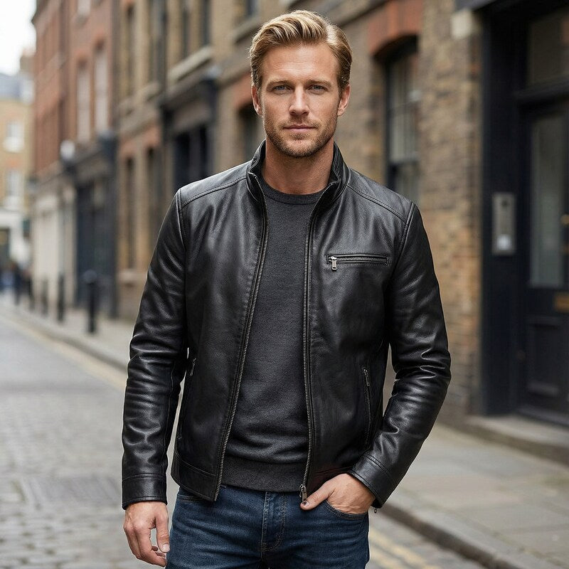 Veste en cuir vintage