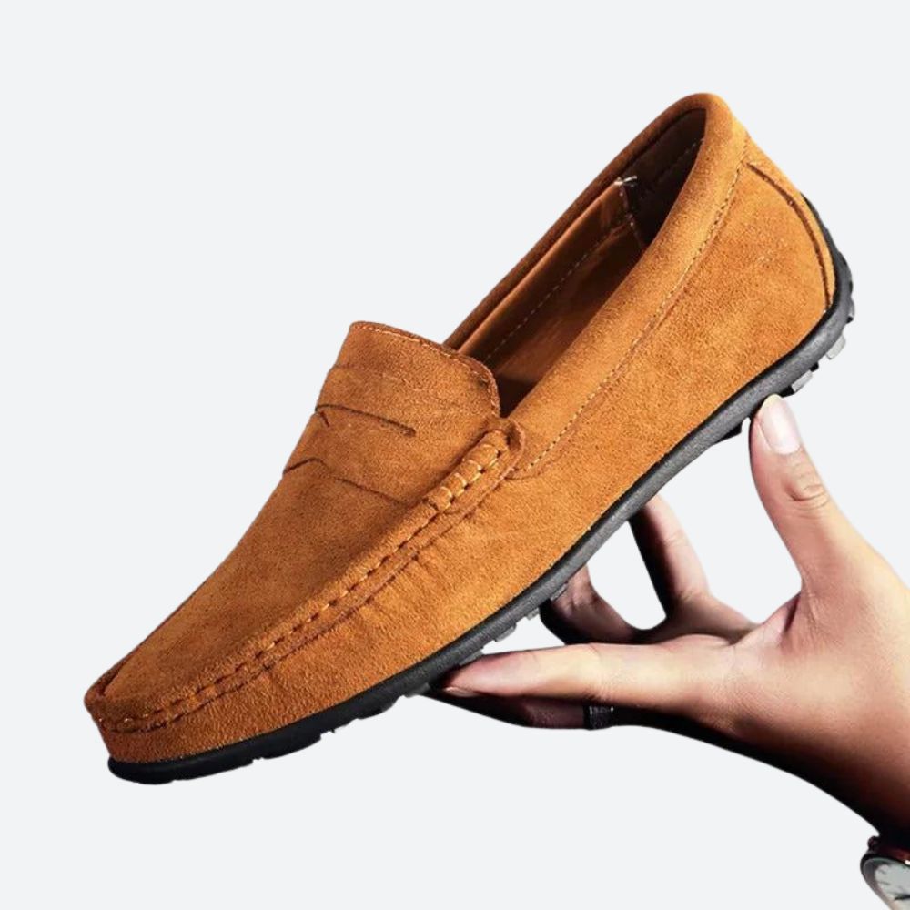 Mocassins classiques en daim pour hommes