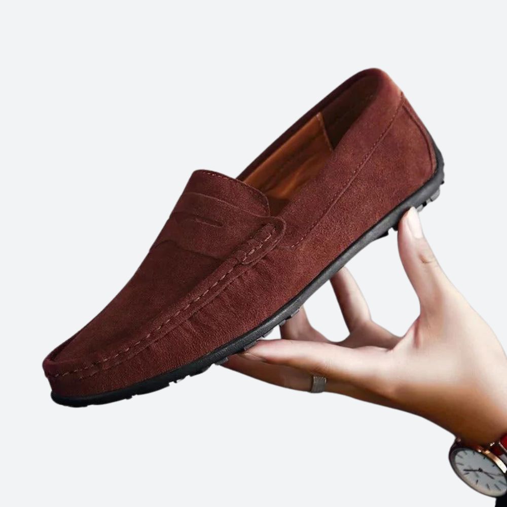 Mocassins classiques en daim pour hommes