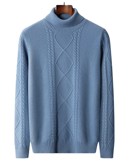 Col roulé en cachemire à motifs