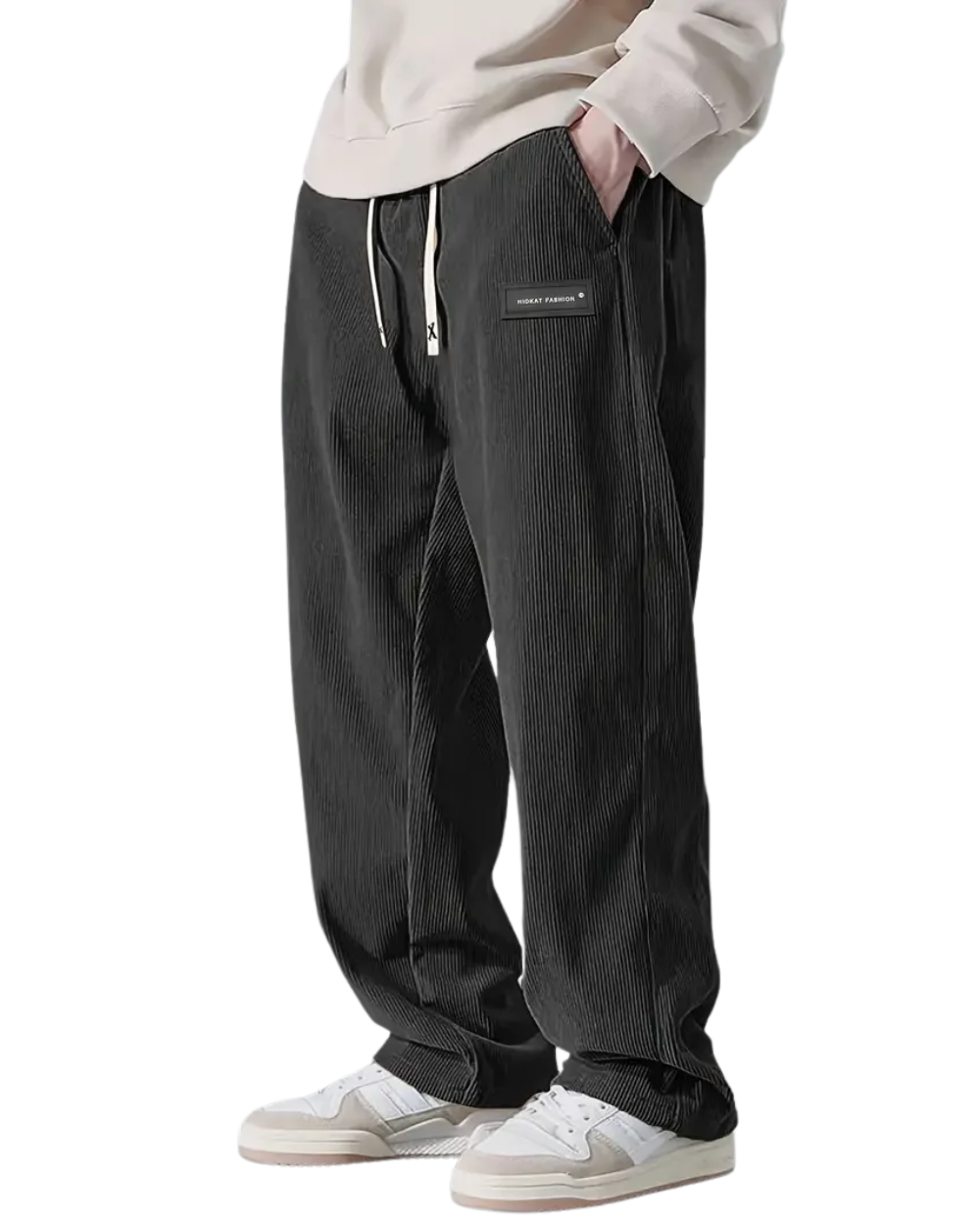 Pantalon décontracté en velours côtelé