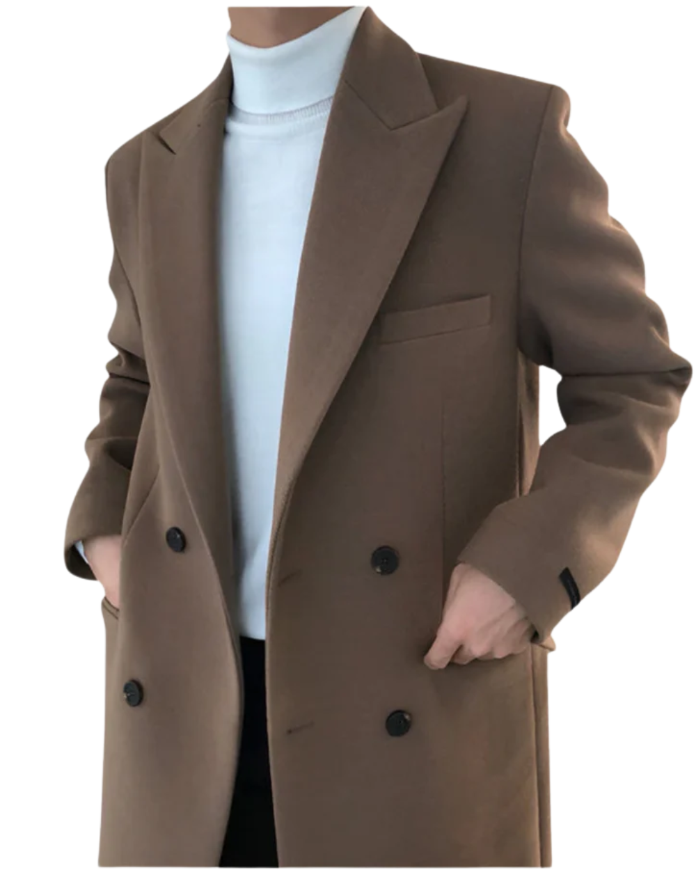 Manteau élégant à double boutonnage