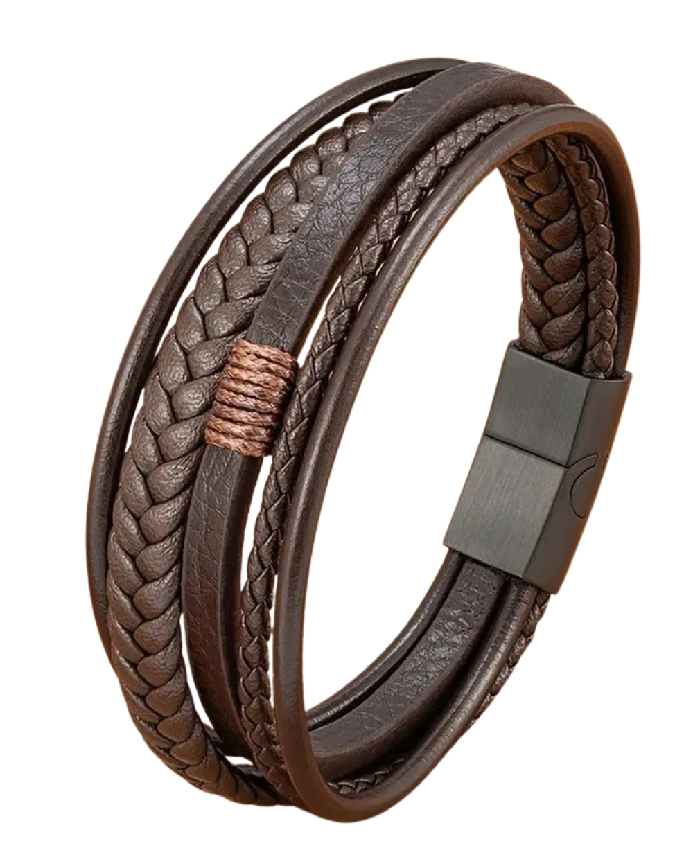 Bracelet homme en cuir tressé