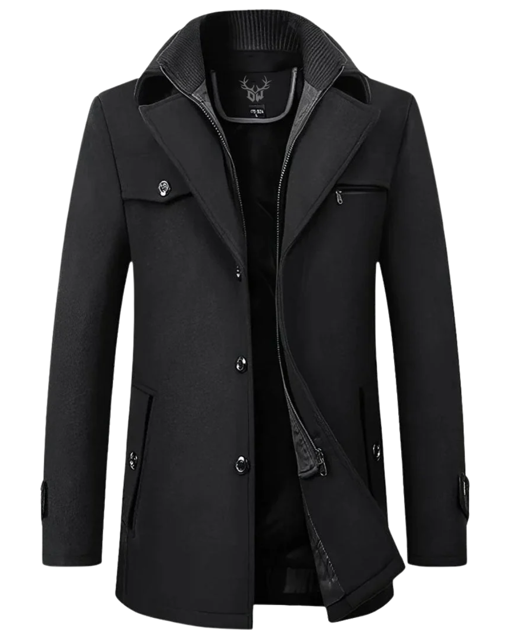 Élégant manteau en laine