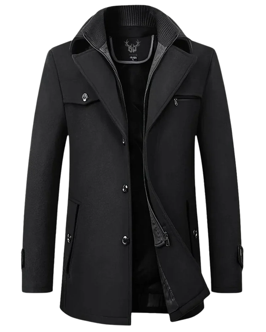 Élégant manteau en laine