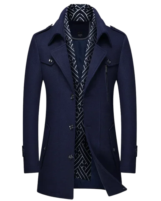 Élégant manteau en laine