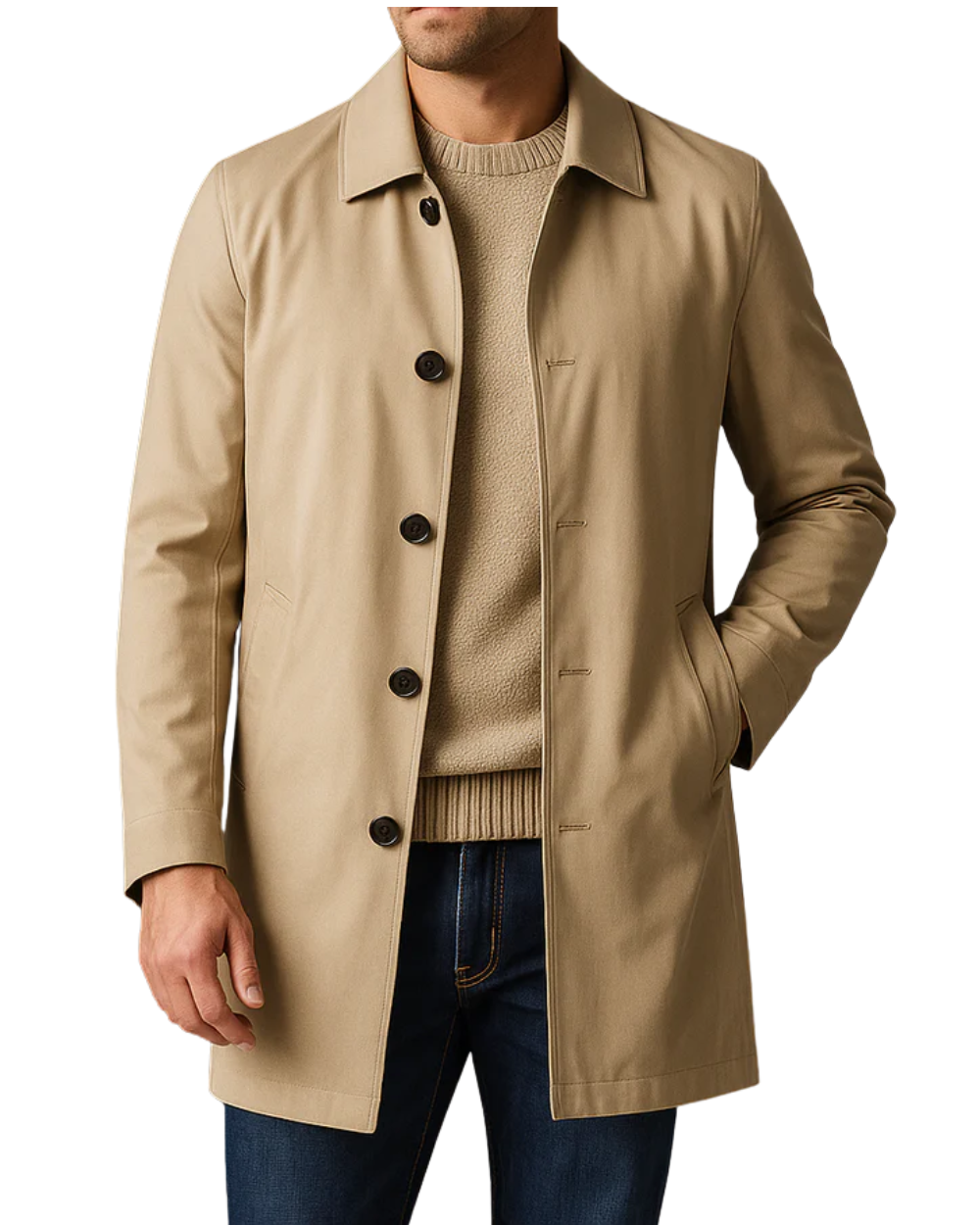 Trench-coat élégant pour hommes