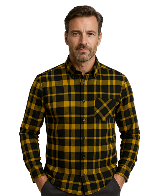 Chemise à carreaux pour hommes
