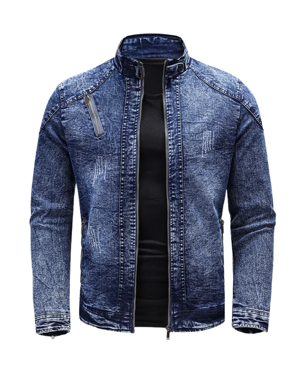 Veste de moto en denim