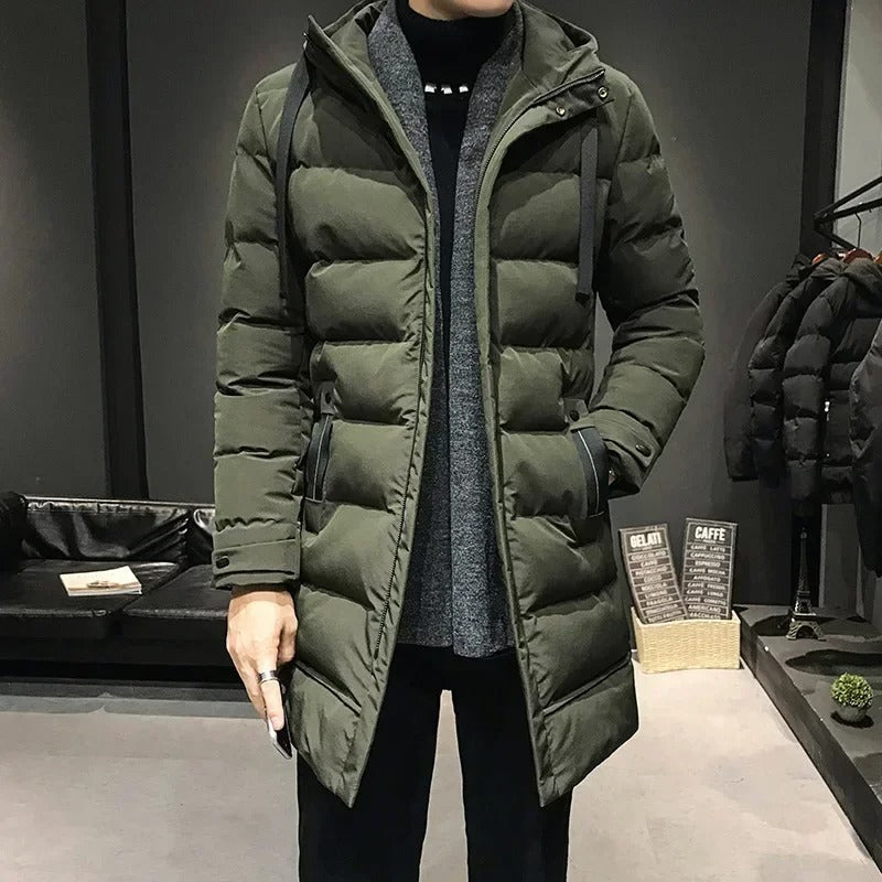 Veste longue d'hiver pour hommes