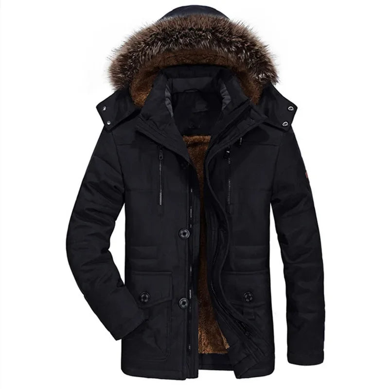 Veste d'hiver à capuche en coton