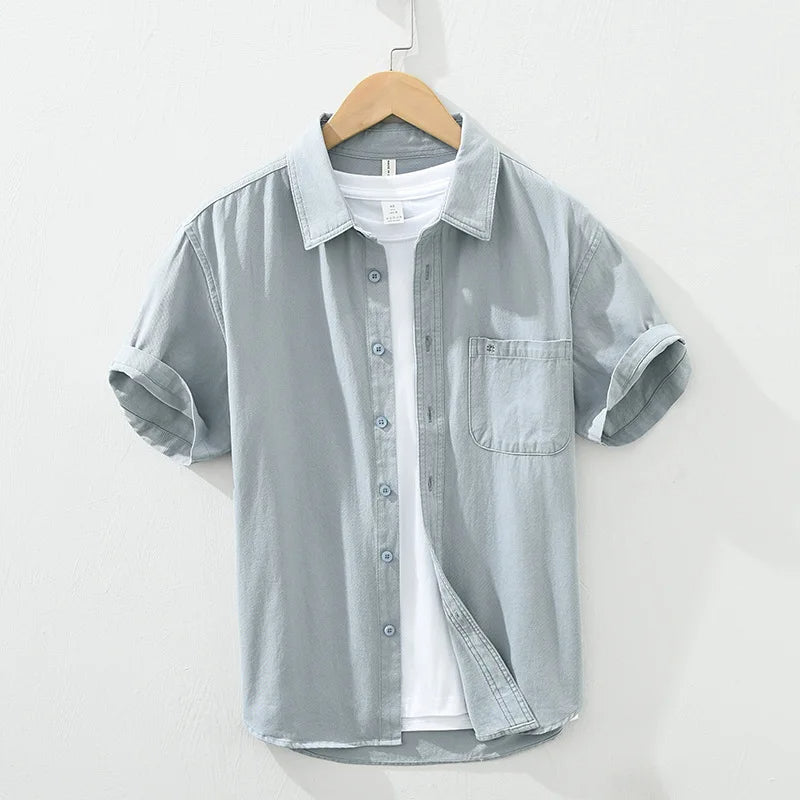 Chemise en coton à manches courtes