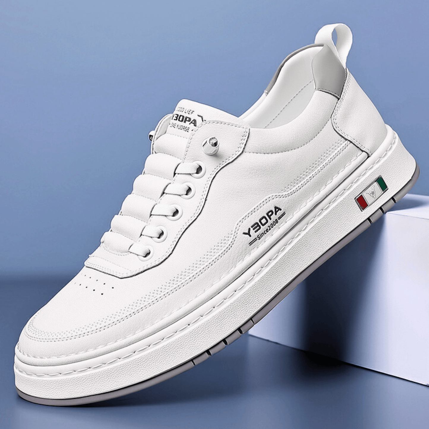 Baskets en cuir italien