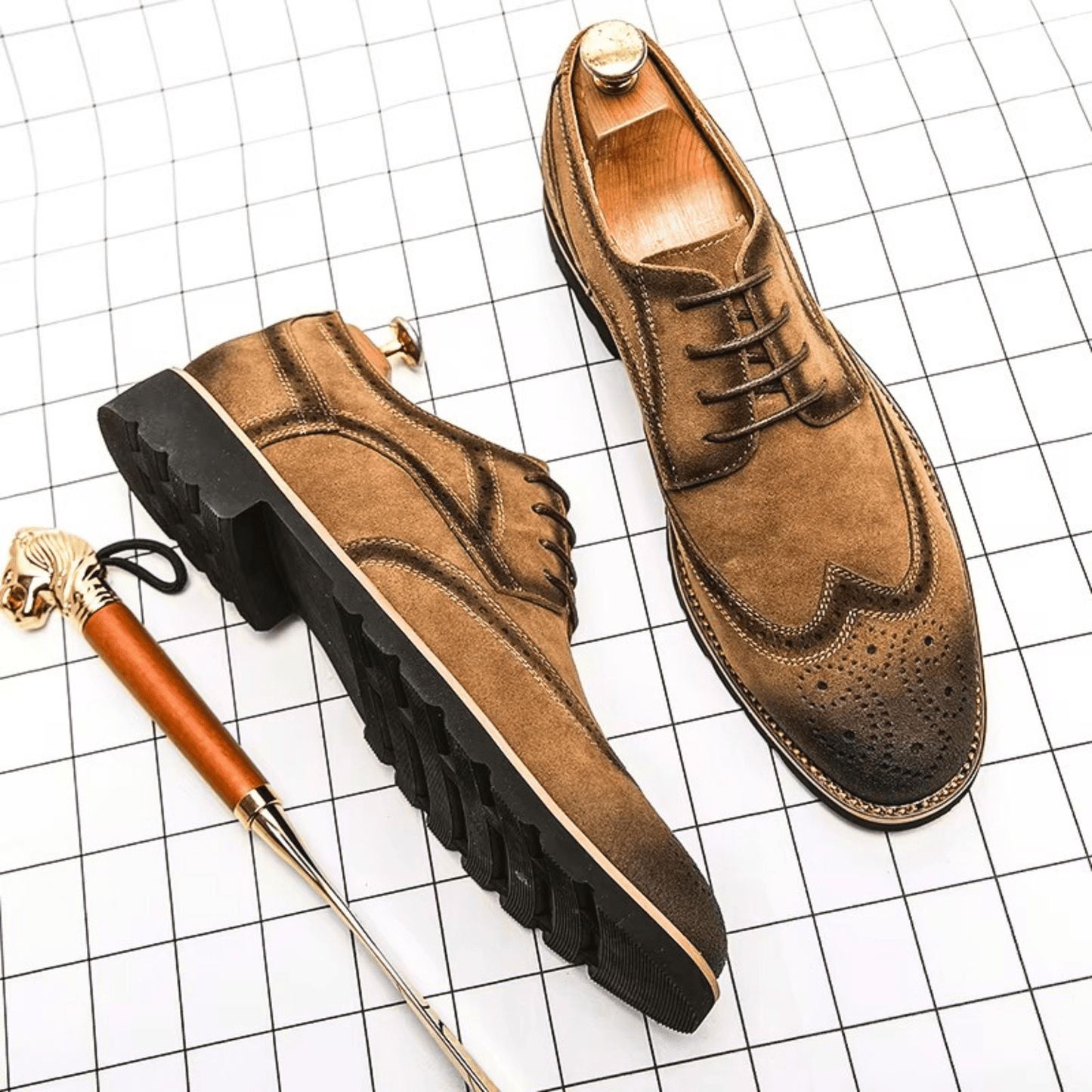 Chaussures Oxford en daim