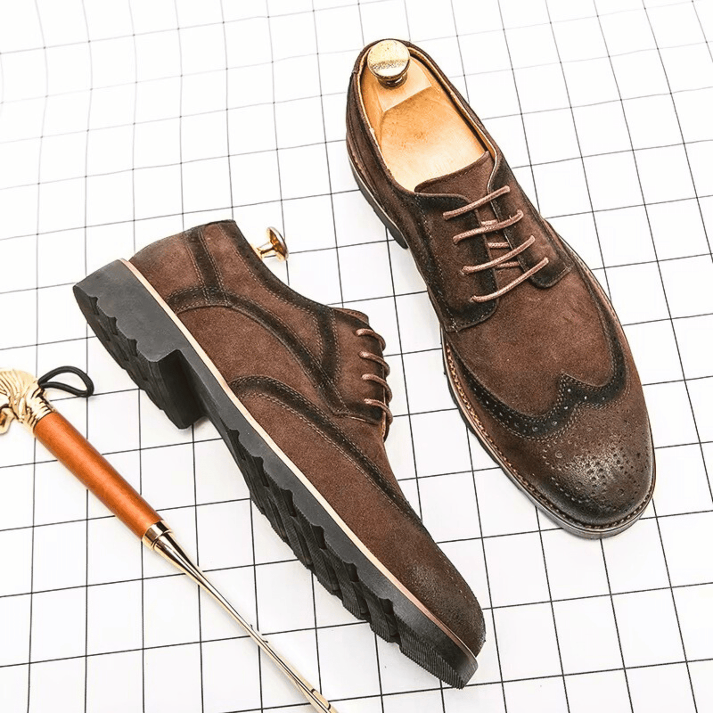 Chaussures Oxford en daim